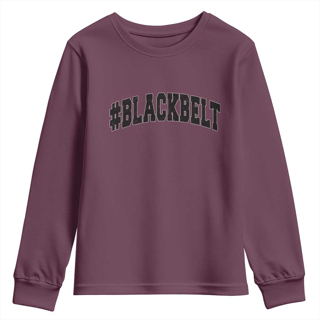 Martial Arts Karate Black Belt Youth Sweatshirt Retro Varsity Vintage - Wonder Print Shop