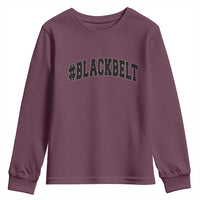 Martial Arts Karate Black Belt Youth Sweatshirt Retro Varsity Vintage - Wonder Print Shop