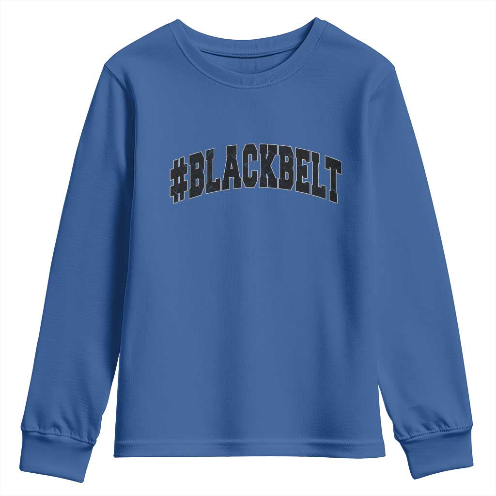 Martial Arts Karate Black Belt Youth Sweatshirt Retro Varsity Vintage - Wonder Print Shop