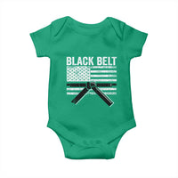 Martial Arts Karate Black Belt Baby Onesie Retro Vintage American Flag - Wonder Print Shop