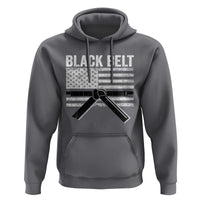 Martial Arts Karate Black Belt Hoodie Retro Vintage American Flag - Wonder Print Shop