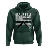 Martial Arts Karate Black Belt Hoodie Retro Vintage American Flag - Wonder Print Shop
