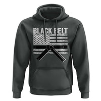 Martial Arts Karate Black Belt Hoodie Retro Vintage American Flag - Wonder Print Shop