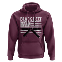 Martial Arts Karate Black Belt Hoodie Retro Vintage American Flag - Wonder Print Shop