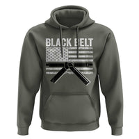Martial Arts Karate Black Belt Hoodie Retro Vintage American Flag - Wonder Print Shop