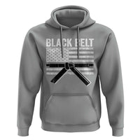 Martial Arts Karate Black Belt Hoodie Retro Vintage American Flag - Wonder Print Shop