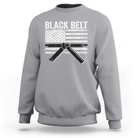 Martial Arts Karate Black Belt Sweatshirt Retro Vintage American Flag - Wonder Print Shop