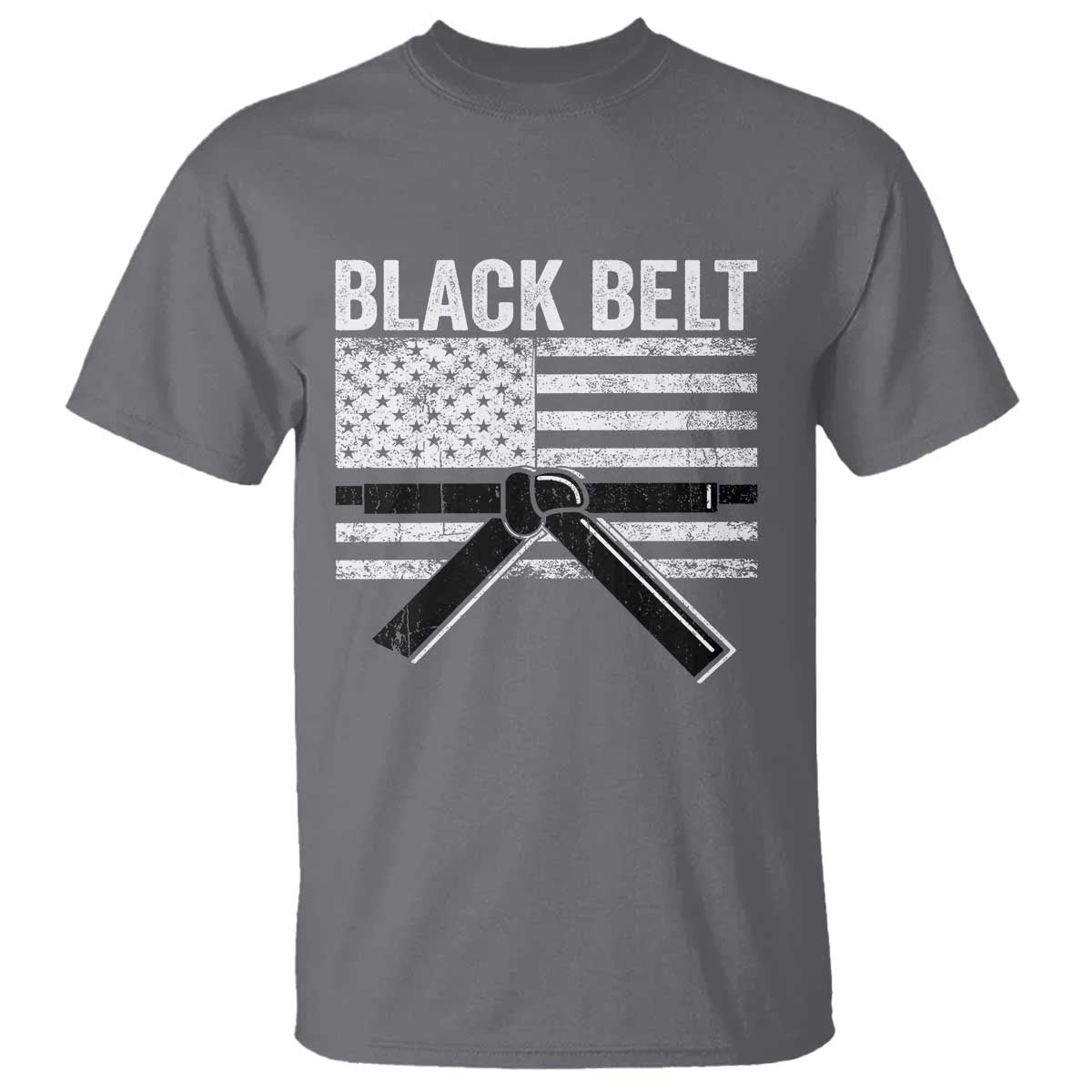 Martial Arts Karate Black Belt T Shirt Retro Vintage American Flag - Wonder Print Shop