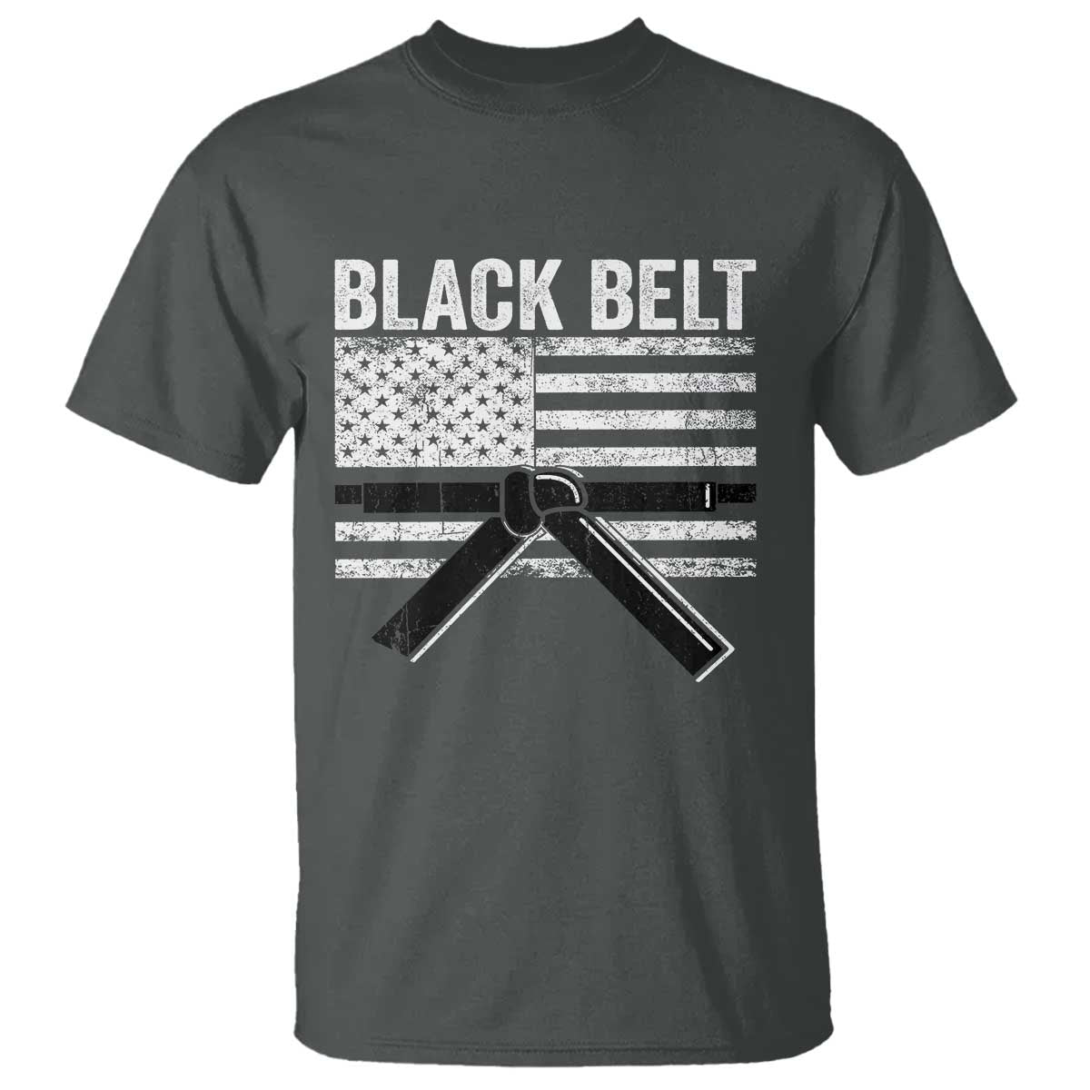 Martial Arts Karate Black Belt T Shirt Retro Vintage American Flag - Wonder Print Shop