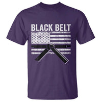 Martial Arts Karate Black Belt T Shirt Retro Vintage American Flag - Wonder Print Shop