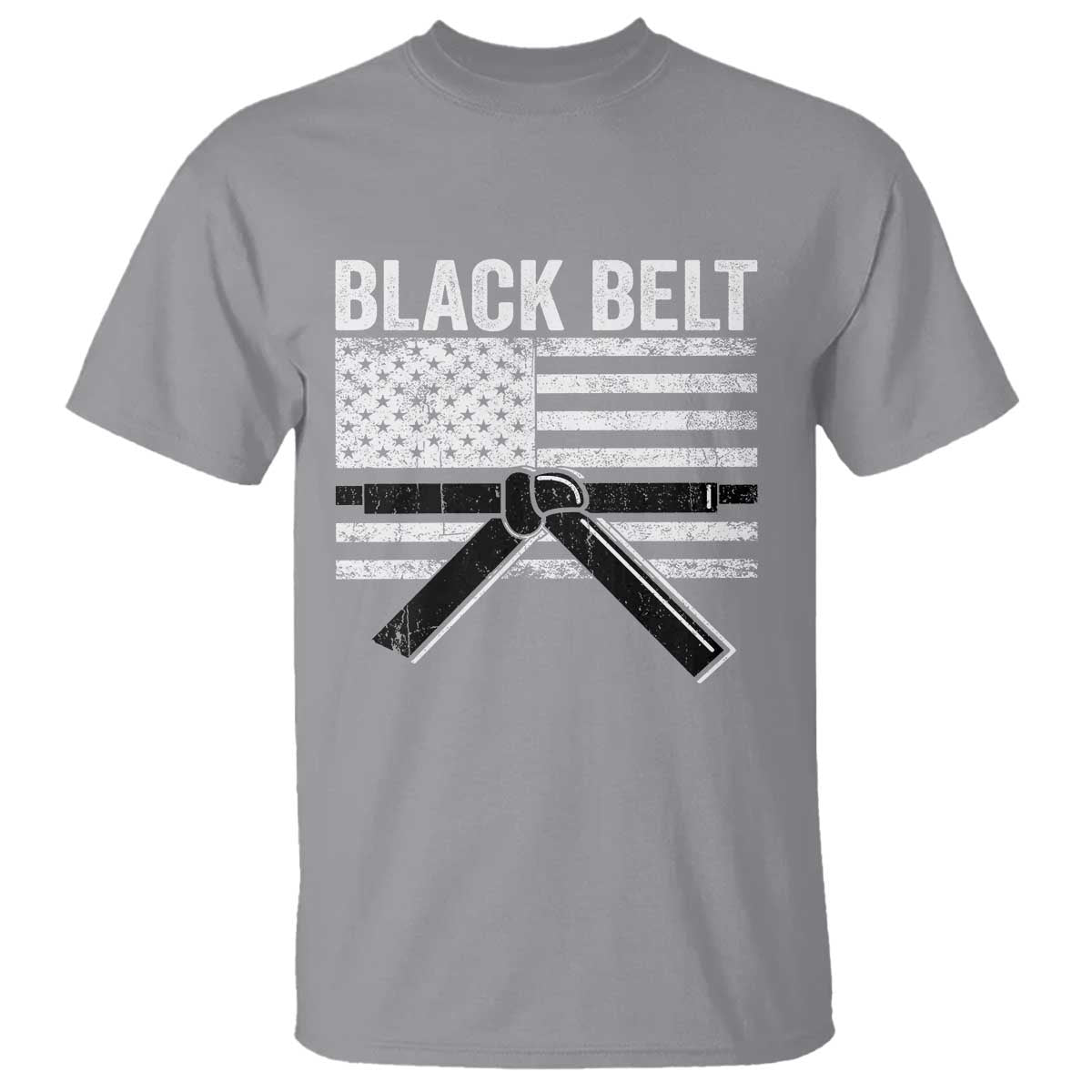 Martial Arts Karate Black Belt T Shirt Retro Vintage American Flag - Wonder Print Shop