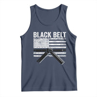 Martial Arts Karate Black Belt Tank Top Retro Vintage American Flag - Wonder Print Shop