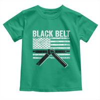 Martial Arts Karate Black Belt Toddler T Shirt Retro Vintage American Flag - Wonder Print Shop