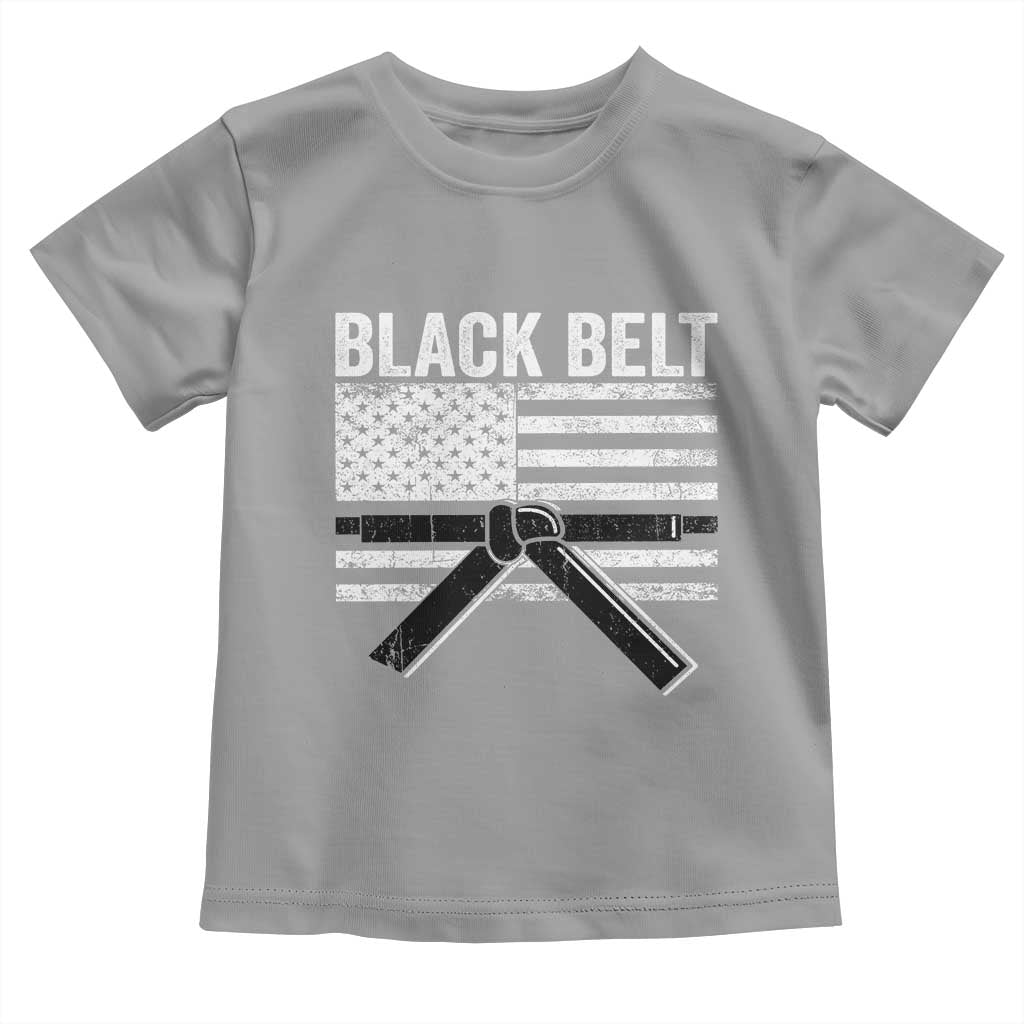 Martial Arts Karate Black Belt Toddler T Shirt Retro Vintage American Flag - Wonder Print Shop