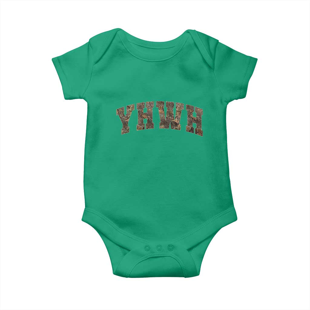 Camo YHWH Baby Onesie Christianity Jesus Preppy Christian Faith Bible Verse - Wonder Print Shop