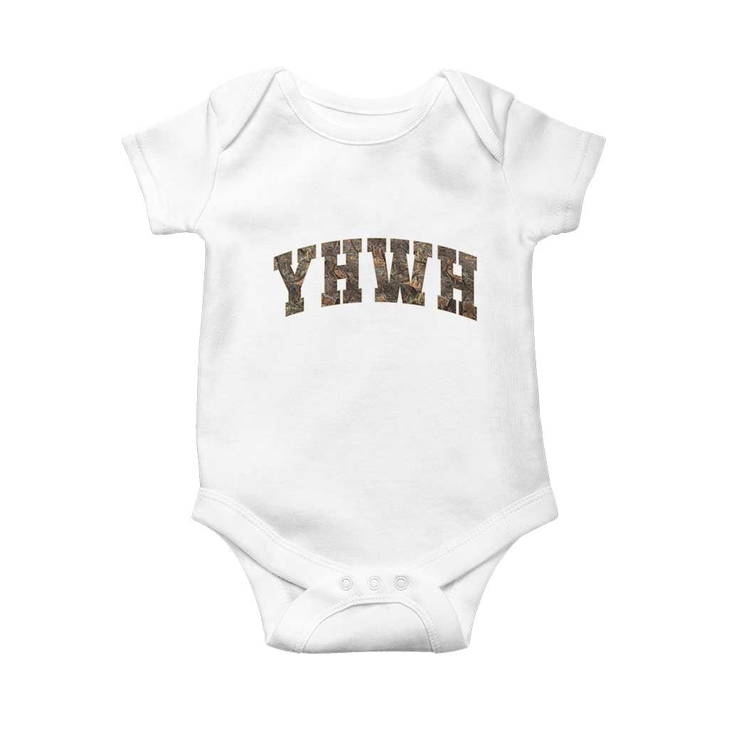 Camo YHWH Baby Onesie Christianity Jesus Preppy Christian Faith Bible Verse - Wonder Print Shop