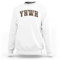 Camo YHWH Sweatshirt Christianity Jesus Preppy Christian Faith Bible Verse - Wonder Print Shop
