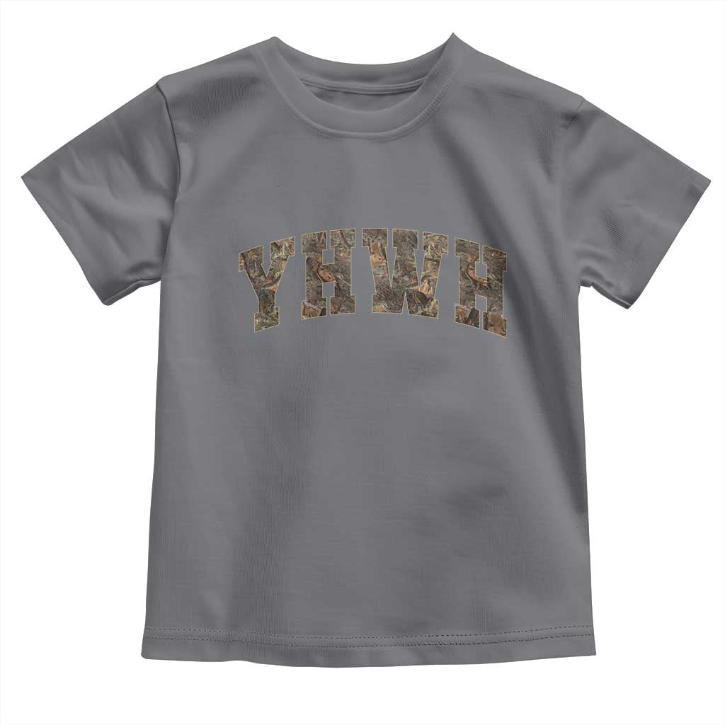 Camo YHWH Toddler T Shirt Christianity Jesus Preppy Christian Faith Bible Verse - Wonder Print Shop