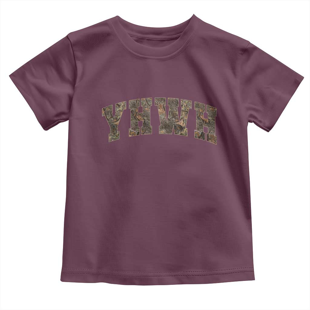 Camo YHWH Toddler T Shirt Christianity Jesus Preppy Christian Faith Bible Verse - Wonder Print Shop