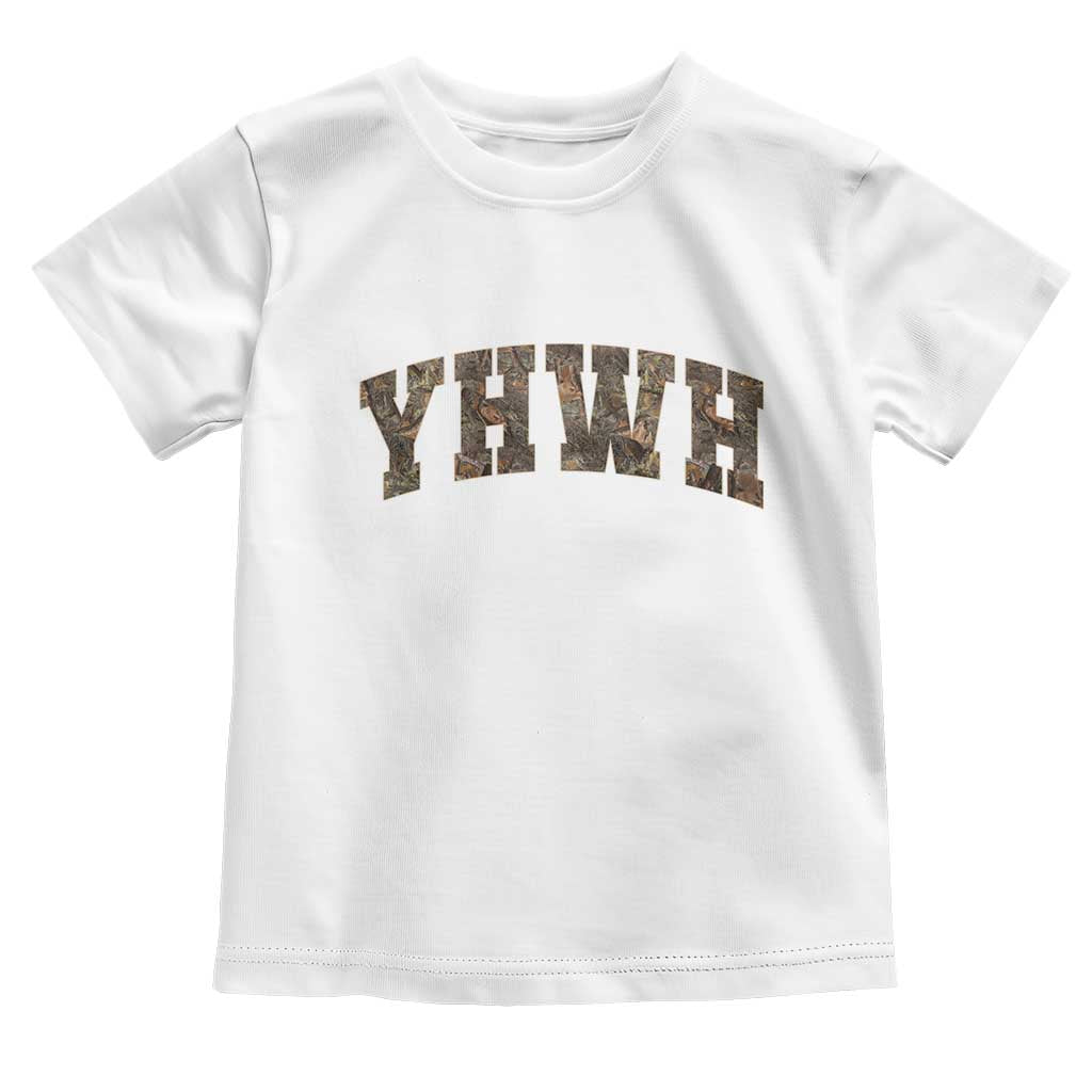Camo YHWH Toddler T Shirt Christianity Jesus Preppy Christian Faith Bible Verse - Wonder Print Shop