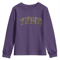 Camo YHWH Youth Sweatshirt Christianity Jesus Preppy Christian Faith Bible Verse - Wonder Print Shop
