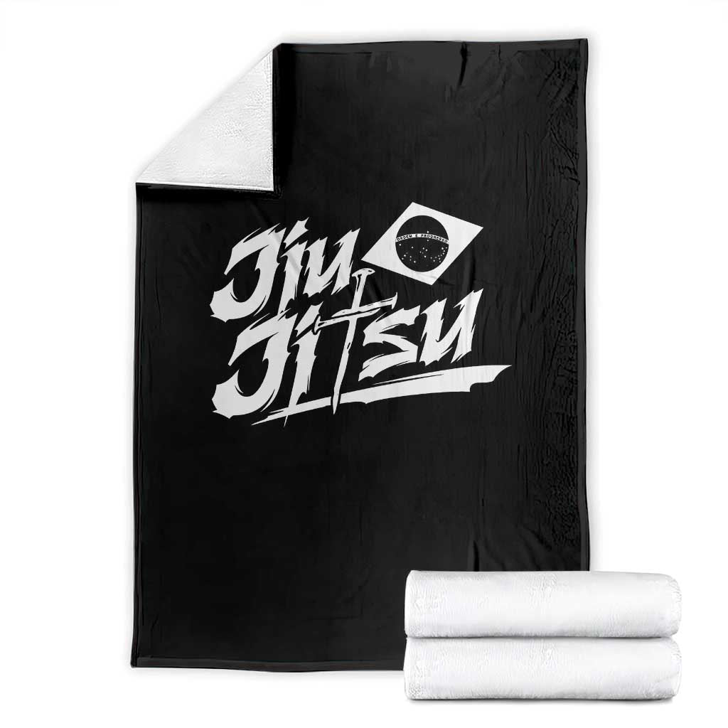 Brazilian Jiu Jitsu Throw Blanket Christian Cross BJJ Fighter Training Tee for Martial Arts Lovers - Wonder Print Shop