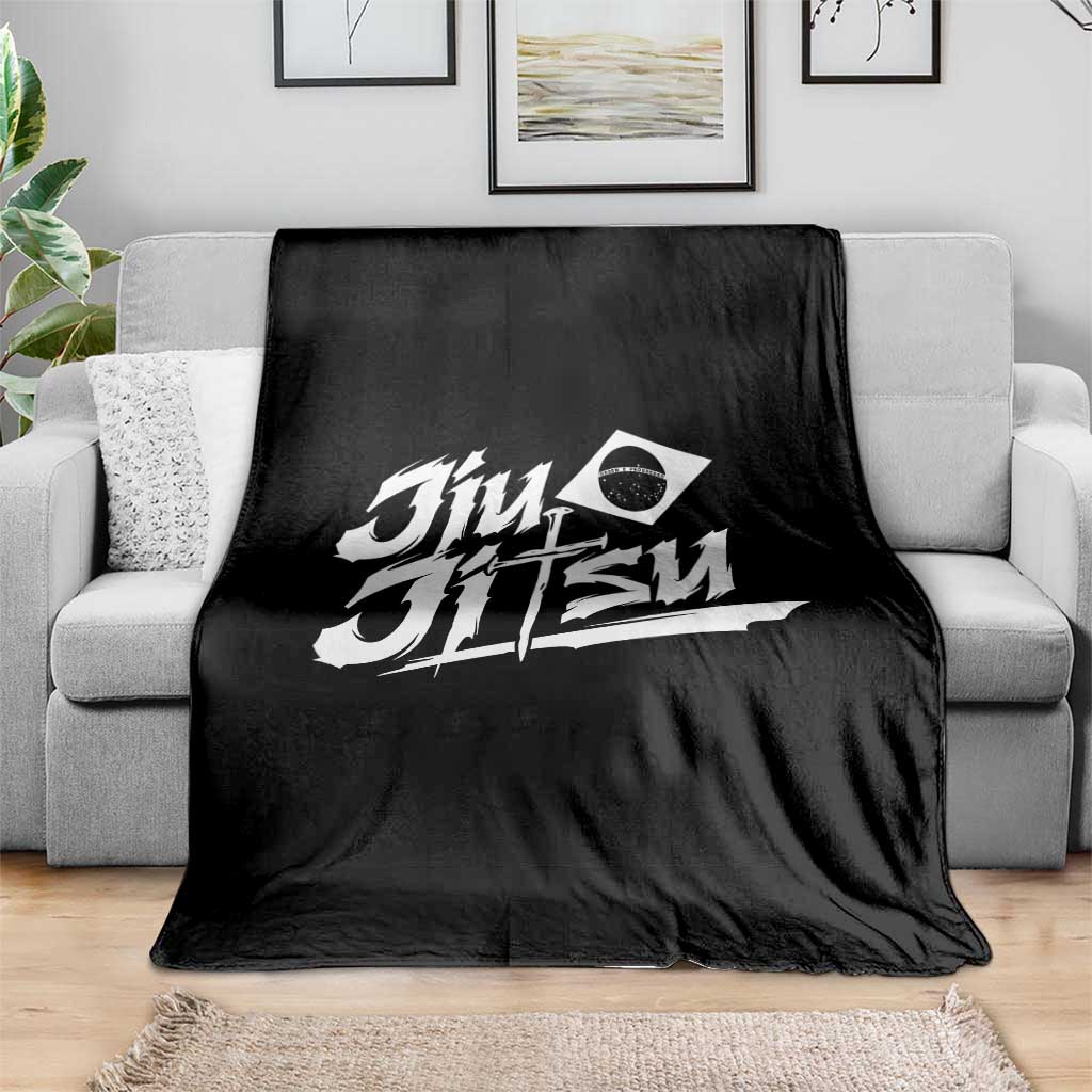 Brazilian Jiu Jitsu Throw Blanket Christian Cross BJJ Fighter Training Tee for Martial Arts Lovers - Wonder Print Shop