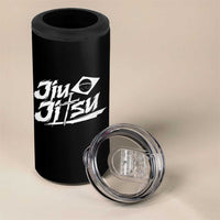 Brazilian Jiu Jitsu 4 in 1 Can Cooler Tumbler Christian Cross BJJ Fighter Training Tee for Martial Arts Lovers - Wonder Print Shop