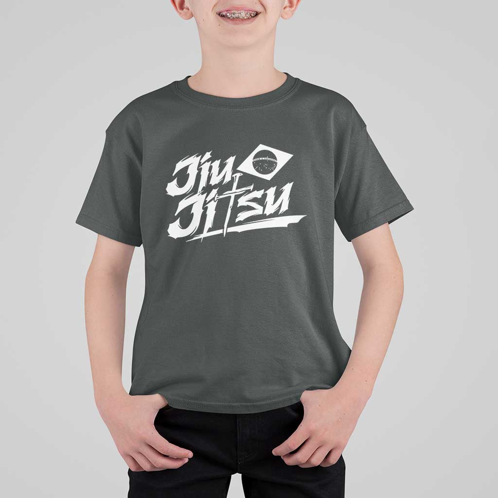 Brazilian Jiu Jitsu T Shirt For Kid Christian Cross BJJ Fighter Training Tee for Martial Arts Lovers - Wonder Print Shop