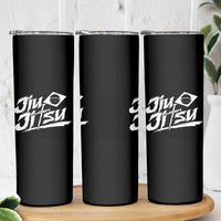 Brazilian Jiu Jitsu Skinny Tumbler Christian Cross BJJ Fighter Training Tee for Martial Arts Lovers - Wonder Print Shop