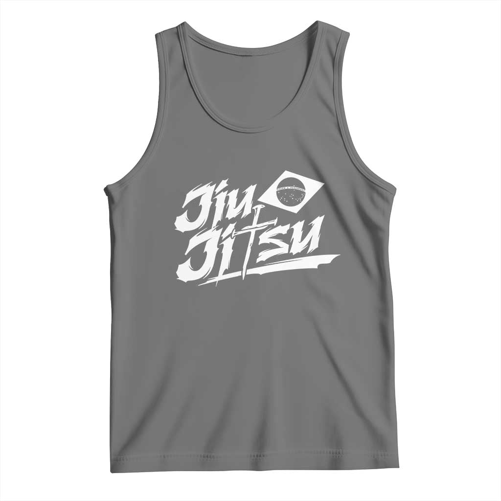Brazilian Jiu Jitsu Tank Top Christian Cross BJJ Fighter Training Tee for Martial Arts Lovers - Wonder Print Shop