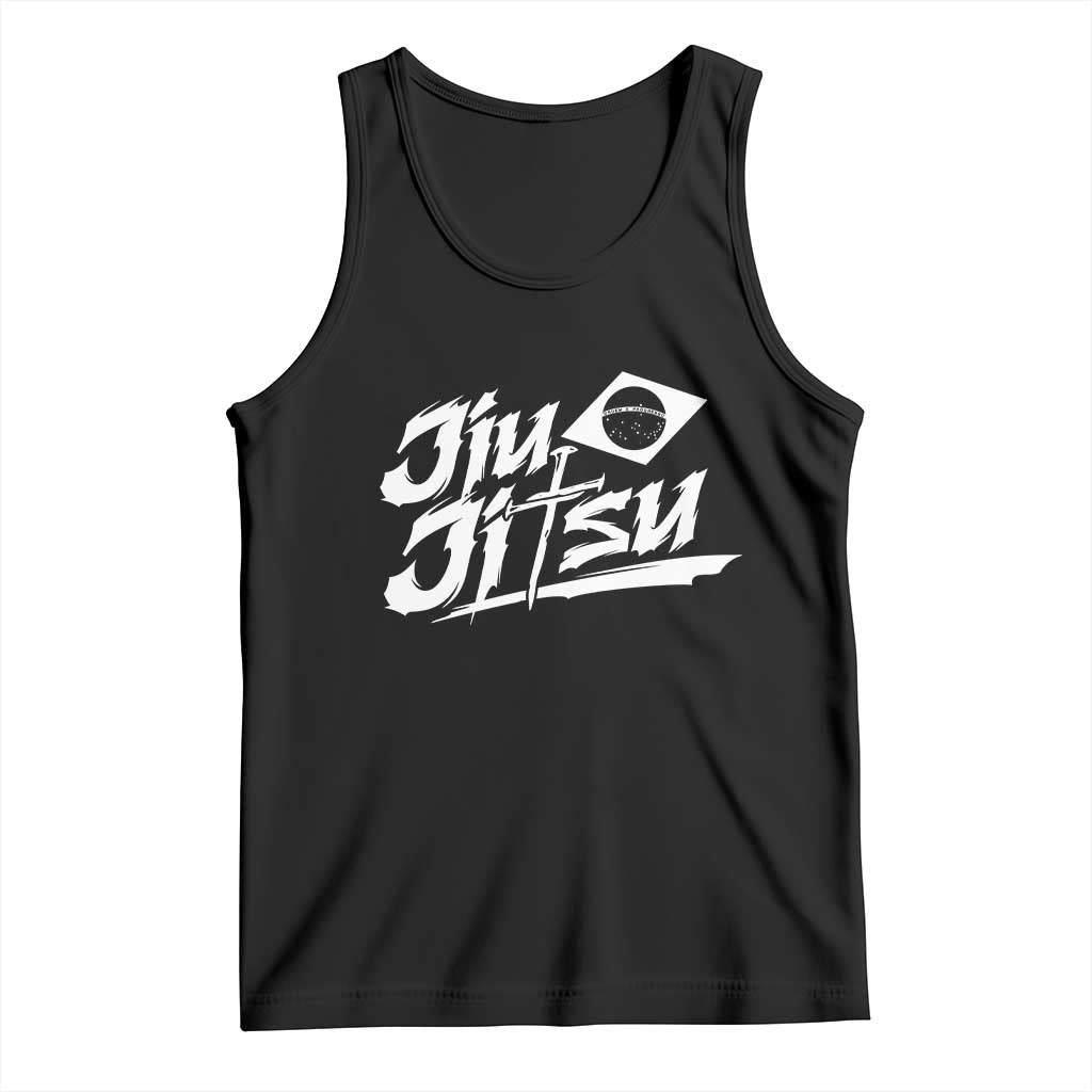 Brazilian Jiu Jitsu Tank Top Christian Cross BJJ Fighter Training Tee for Martial Arts Lovers - Wonder Print Shop