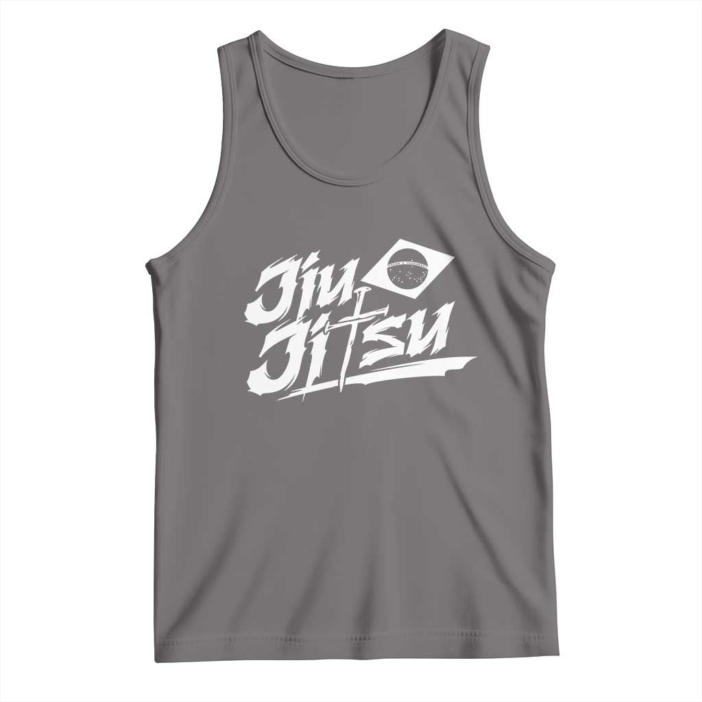Brazilian Jiu Jitsu Tank Top Christian Cross BJJ Fighter Training Tee for Martial Arts Lovers - Wonder Print Shop