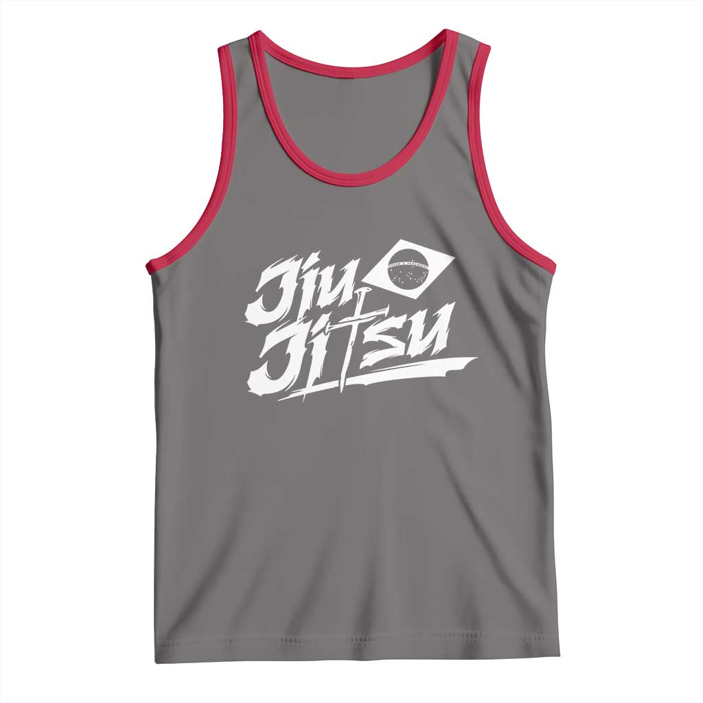 Brazilian Jiu Jitsu Tank Top Christian Cross BJJ Fighter Training Tee for Martial Arts Lovers - Wonder Print Shop