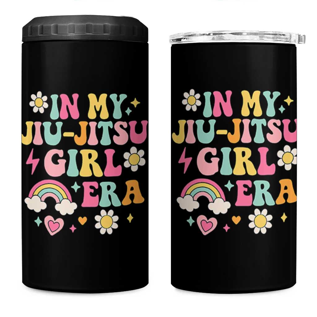 In My Jiu Jitsu Girl Era 4 in 1 Can Cooler Tumbler Retro Groovy BJJ Girls - Wonder Print Shop