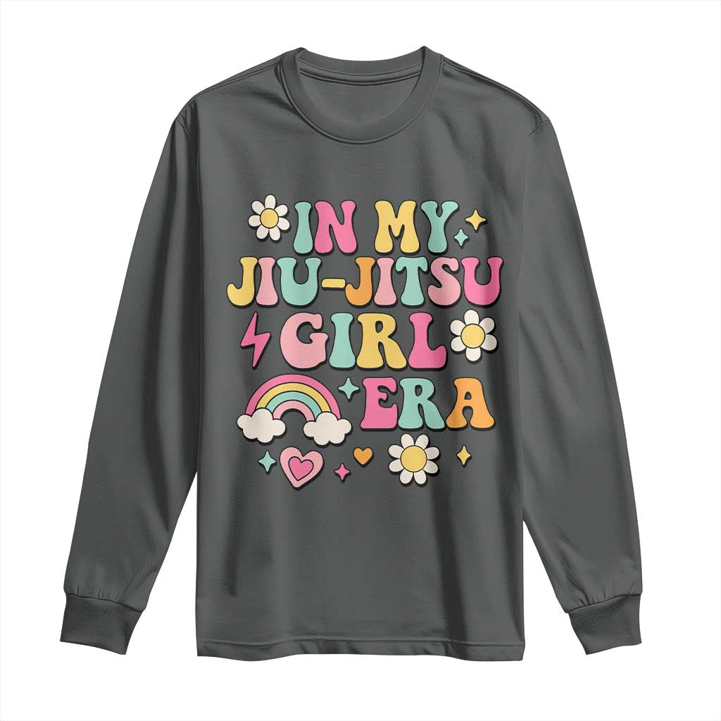 In My Jiu Jitsu Girl Era Long Sleeve Shirt Retro Groovy BJJ Girls - Wonder Print Shop