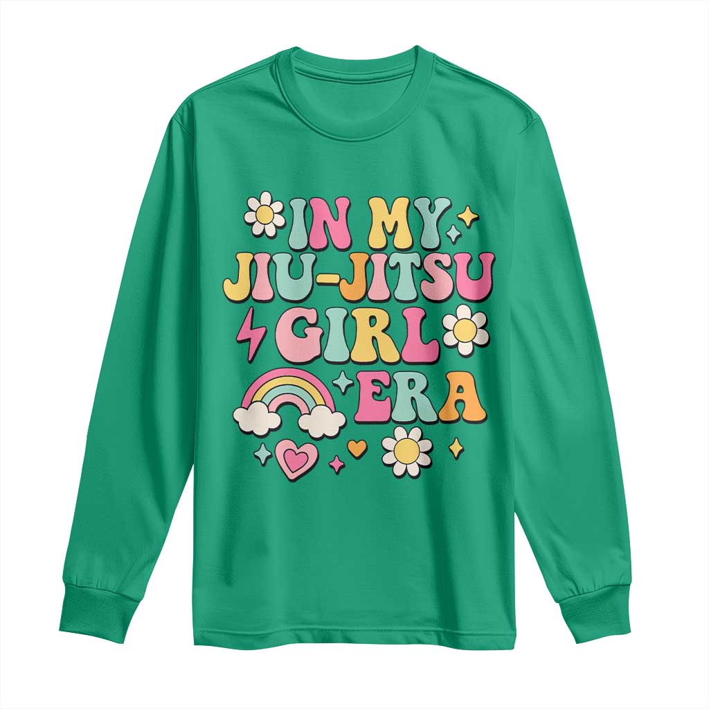 In My Jiu Jitsu Girl Era Long Sleeve Shirt Retro Groovy BJJ Girls - Wonder Print Shop