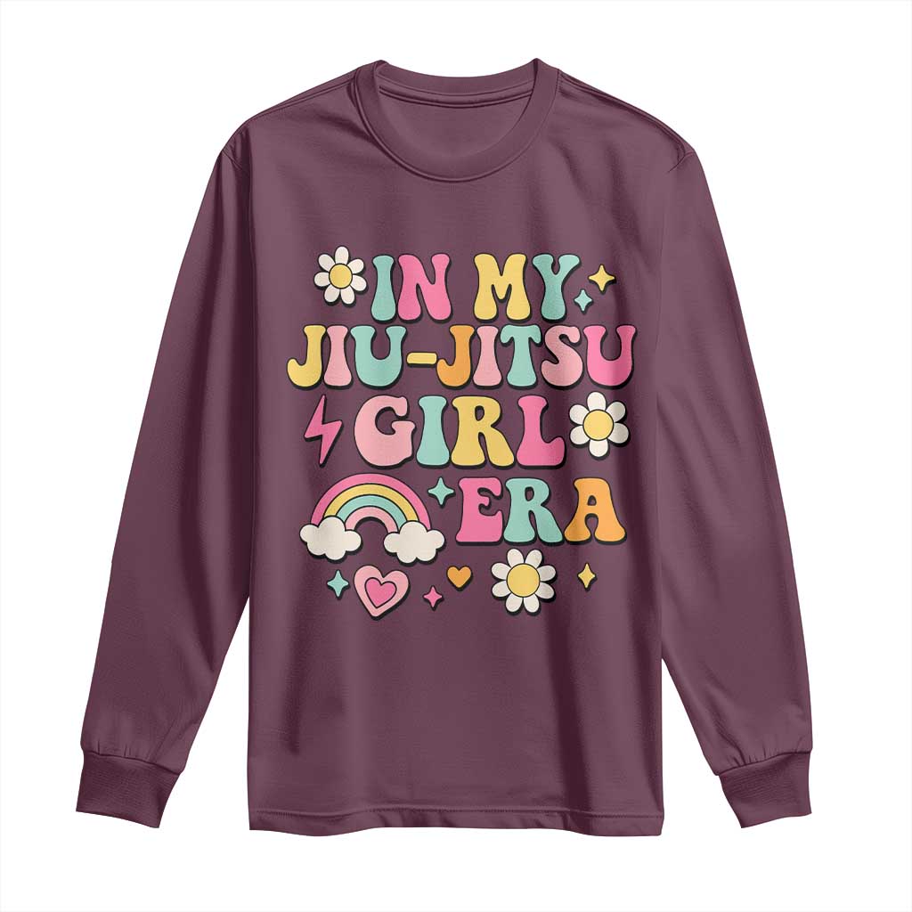 In My Jiu Jitsu Girl Era Long Sleeve Shirt Retro Groovy BJJ Girls - Wonder Print Shop