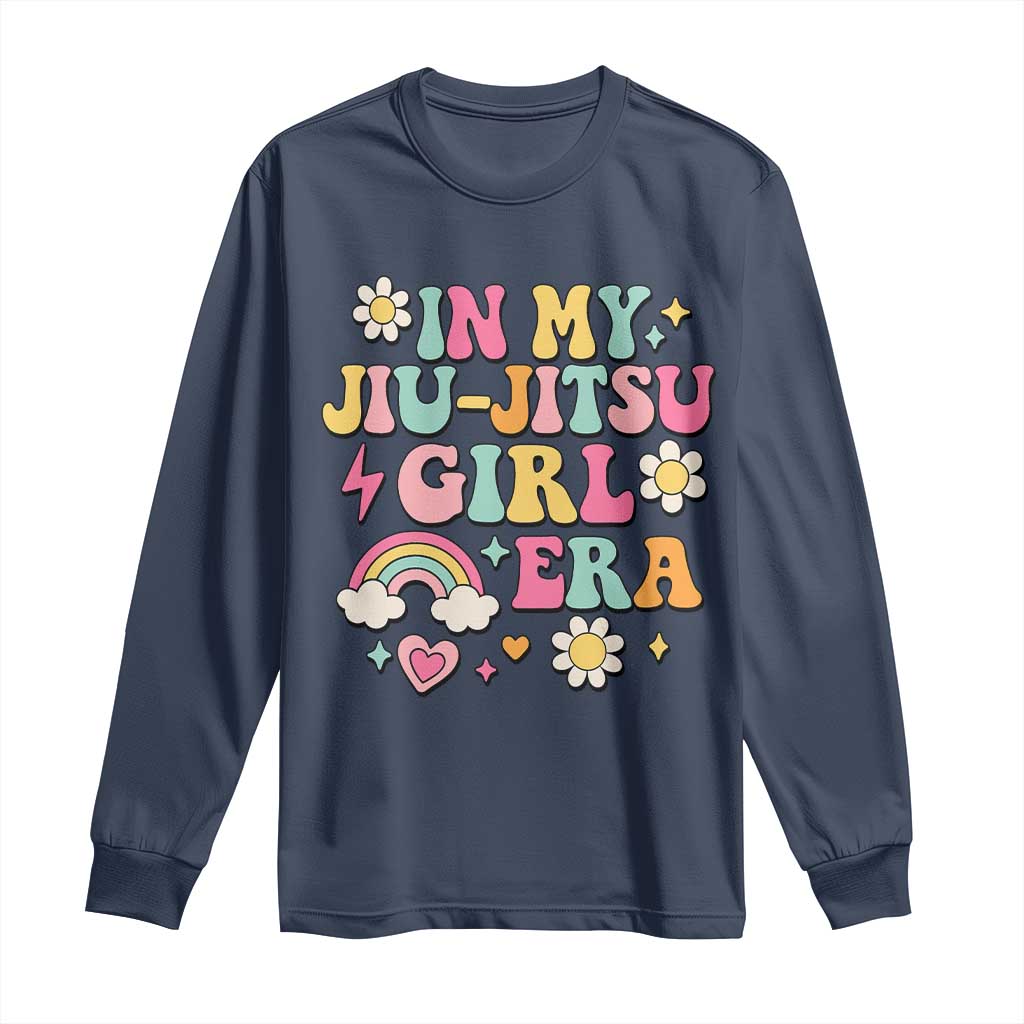In My Jiu Jitsu Girl Era Long Sleeve Shirt Retro Groovy BJJ Girls - Wonder Print Shop