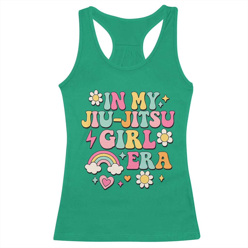 In My Jiu Jitsu Girl Era Racerback Tank Top Retro Groovy BJJ Girls - Wonder Print Shop