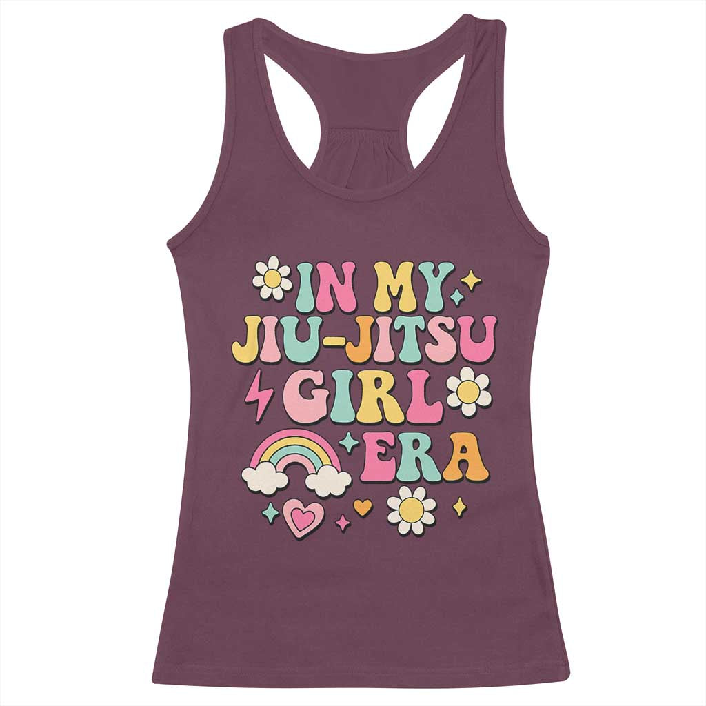 In My Jiu Jitsu Girl Era Racerback Tank Top Retro Groovy BJJ Girls - Wonder Print Shop