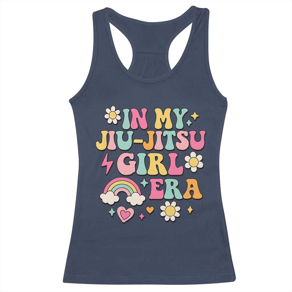 In My Jiu Jitsu Girl Era Racerback Tank Top Retro Groovy BJJ Girls - Wonder Print Shop