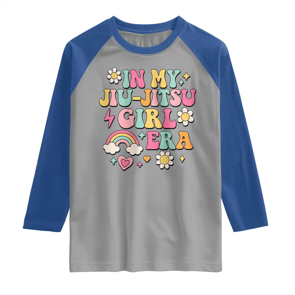 In My Jiu Jitsu Girl Era Raglan Shirt Retro Groovy BJJ Girls - Wonder Print Shop
