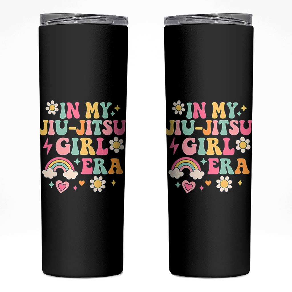 In My Jiu Jitsu Girl Era Skinny Tumbler Retro Groovy BJJ Girls - Wonder Print Shop