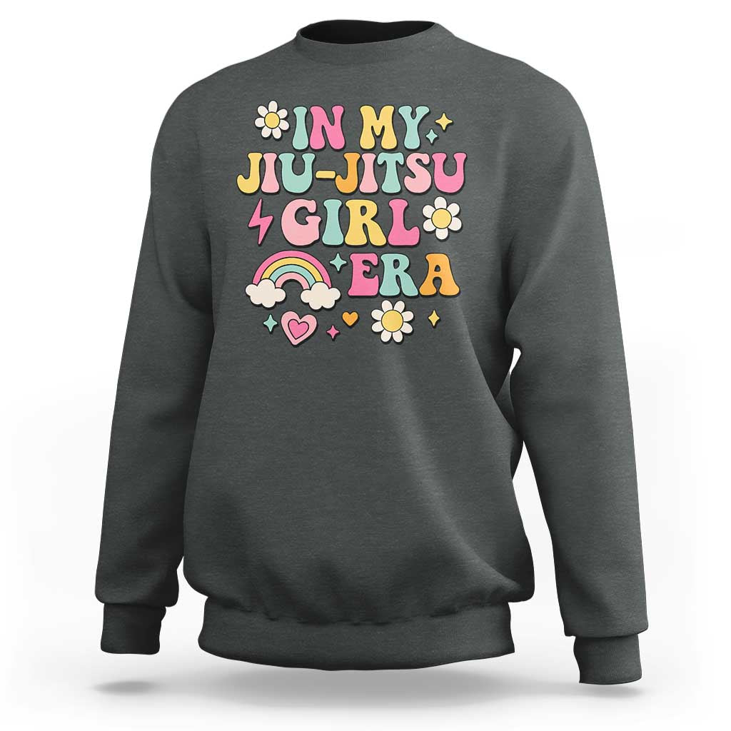 In My Jiu Jitsu Girl Era Sweatshirt Retro Groovy BJJ Girls - Wonder Print Shop