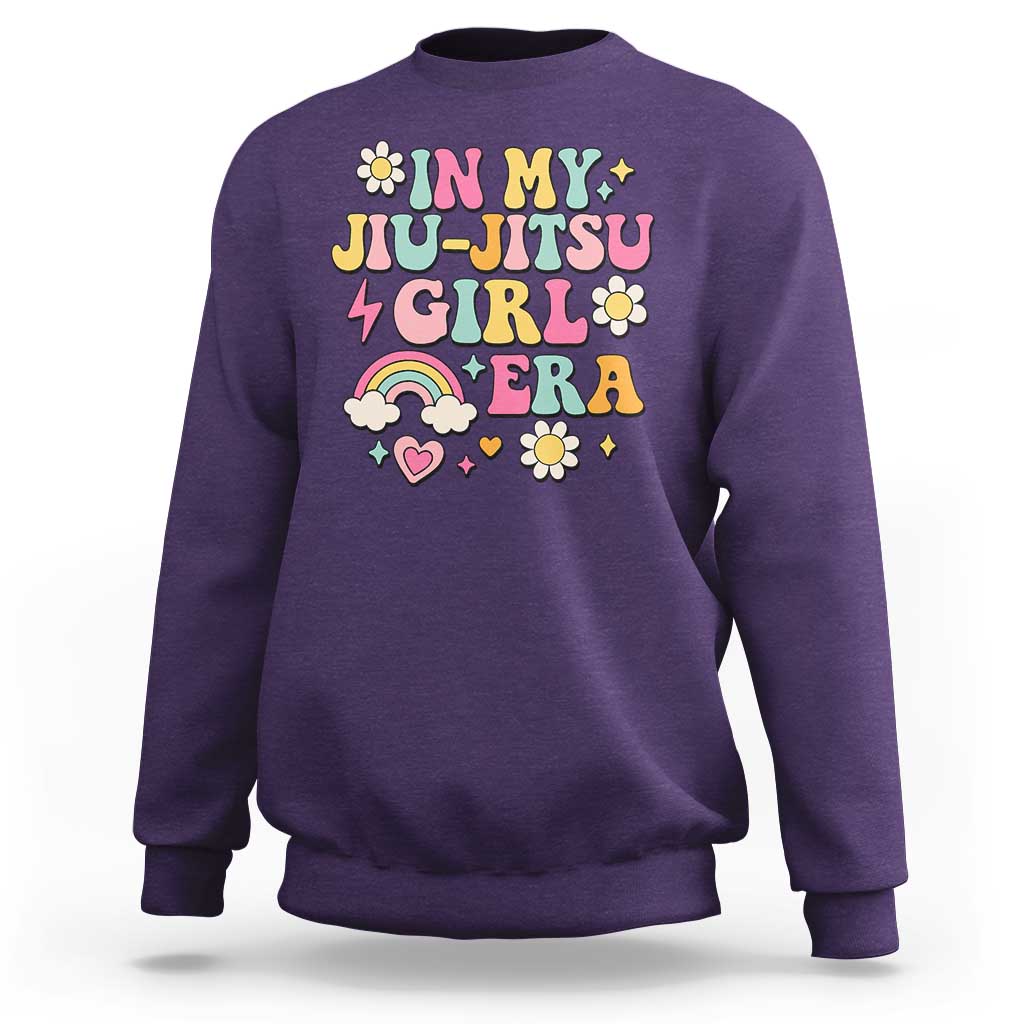 In My Jiu Jitsu Girl Era Sweatshirt Retro Groovy BJJ Girls - Wonder Print Shop