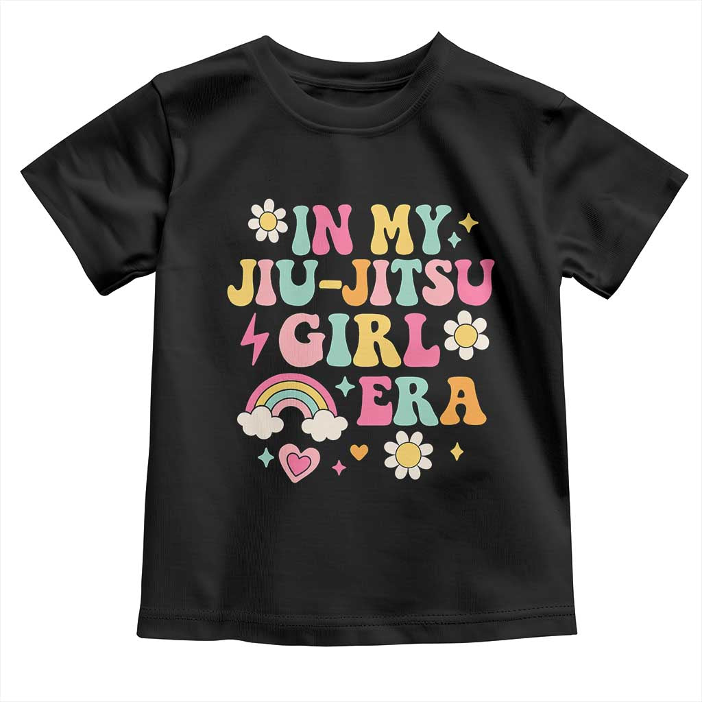 In My Jiu Jitsu Girl Era Toddler T Shirt Retro Groovy BJJ Girls - Wonder Print Shop
