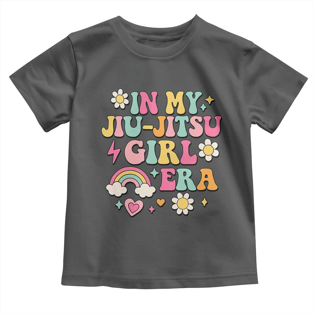 In My Jiu Jitsu Girl Era Toddler T Shirt Retro Groovy BJJ Girls - Wonder Print Shop