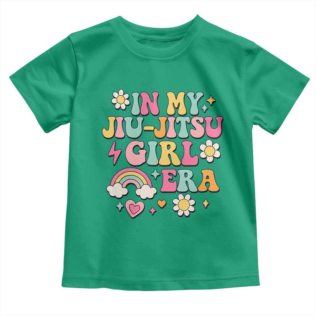 In My Jiu Jitsu Girl Era Toddler T Shirt Retro Groovy BJJ Girls - Wonder Print Shop
