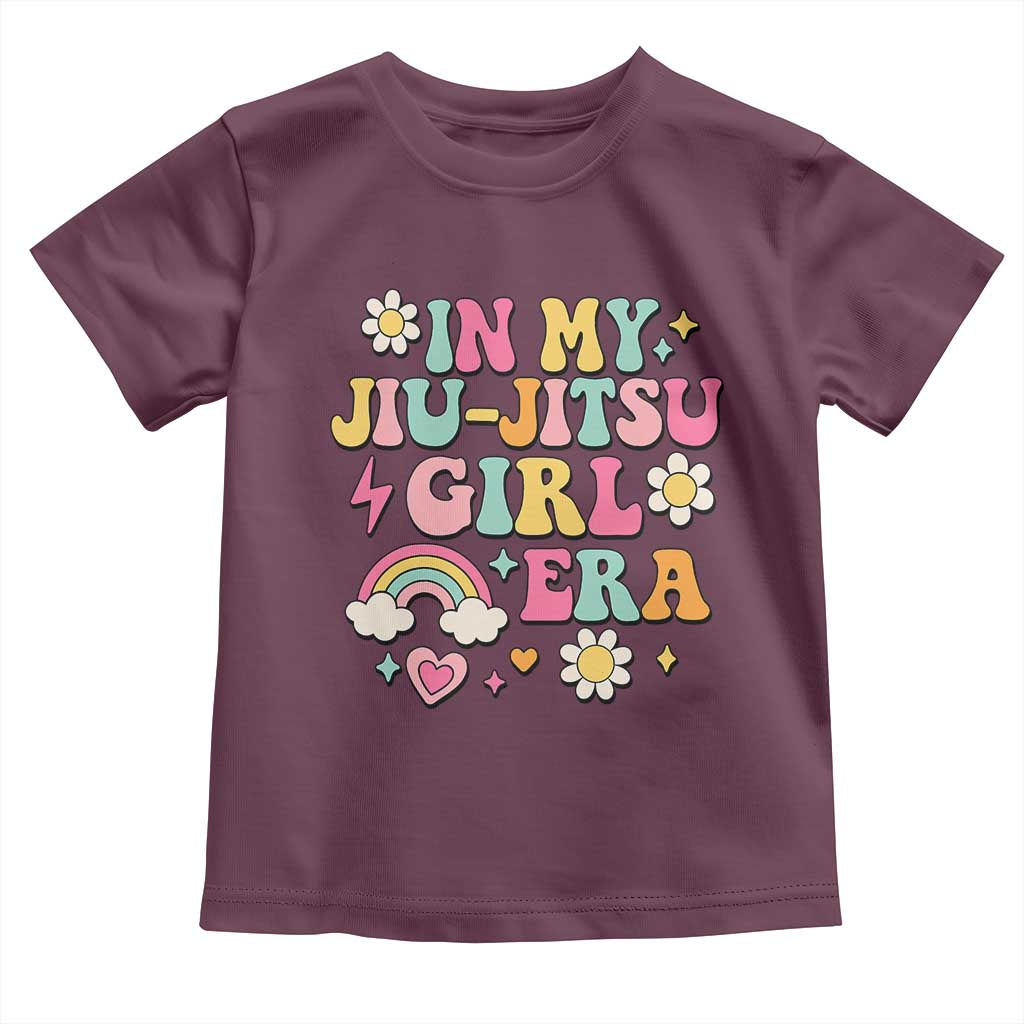 In My Jiu Jitsu Girl Era Toddler T Shirt Retro Groovy BJJ Girls - Wonder Print Shop